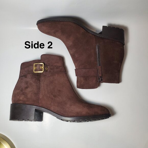 Cole Haan Size 7.5 Women’s Waterproof Indiana Chestnut Suede Ankle Booties - Picture 2 of 9
